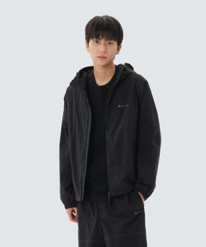 경량 타슬란 윈드스토퍼 후드 바람막이 (S26SMPJK02) Black