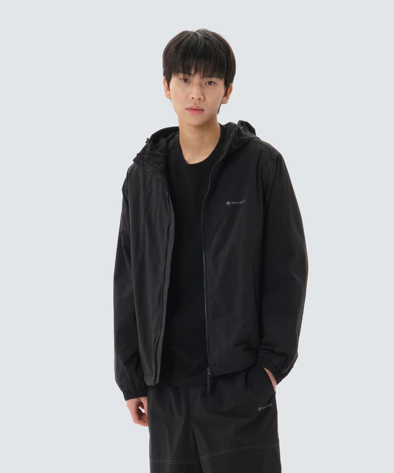경량 타슬란 윈드스토퍼 후드 바람막이 (S26SMPJK02) Black
