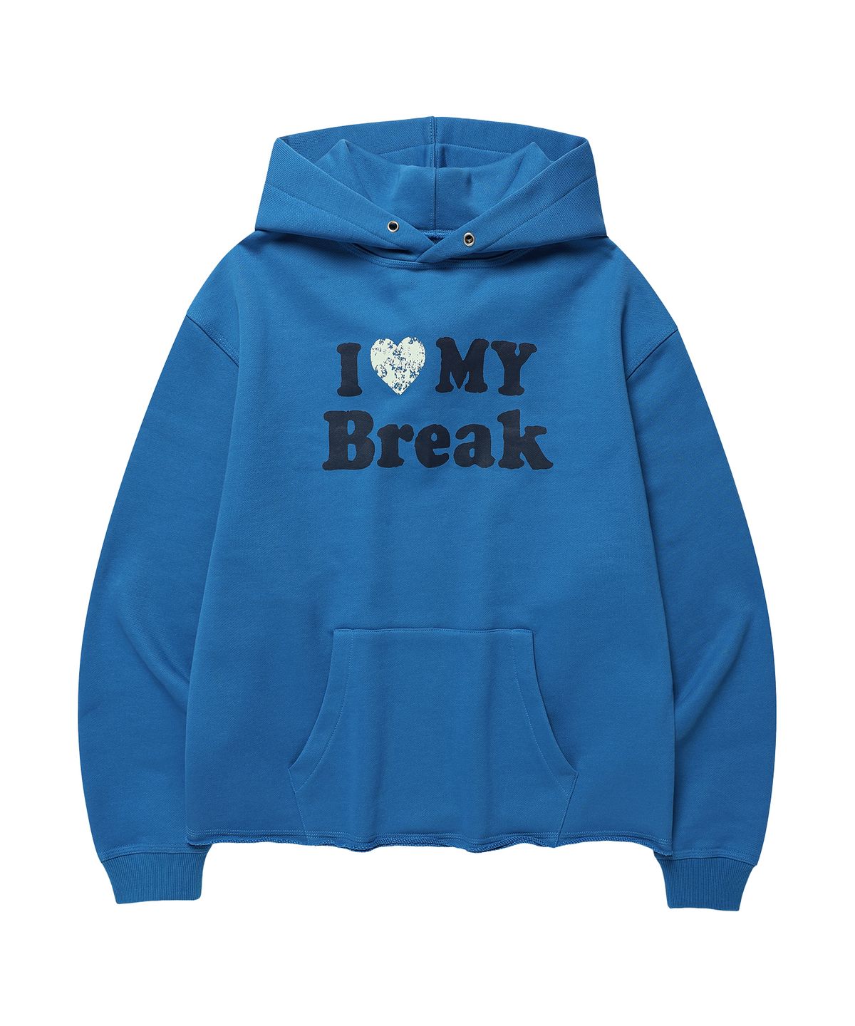 더바이닐하우스(THEVINYLHOUSE) LOVE TWO-WAY HOODIE BLUE
