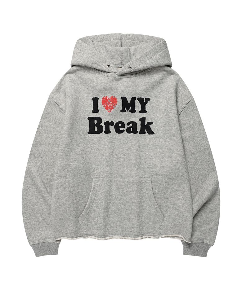 LOVE TWO-WAY HOODIE GREY