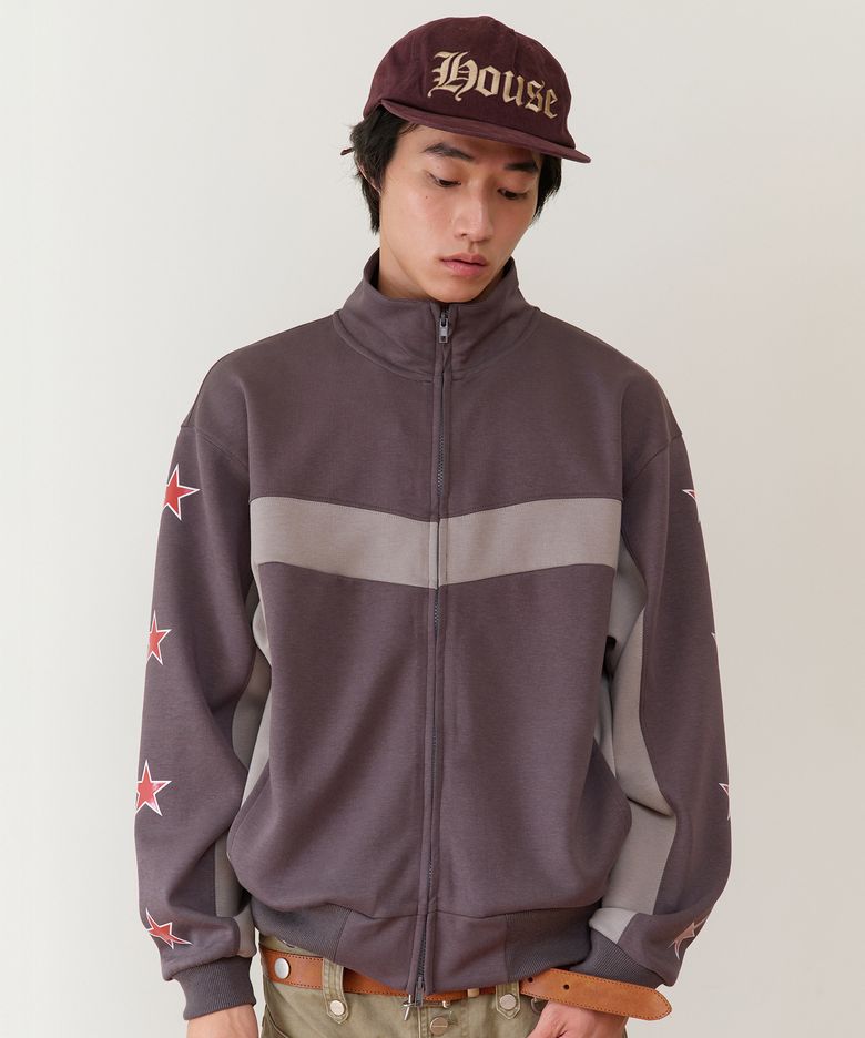 STAR TRACK ZIP-UP CHARCOAL