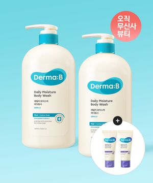 데일리 모이스처 바디워시 코튼머스크 1000ML X 2개+[증정]밸런스핏바디세럼30ML+바디크림30ML