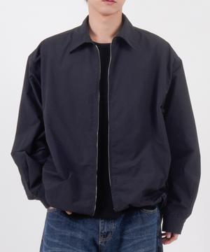 프론트 지퍼 셔츠 자켓 (블랙)