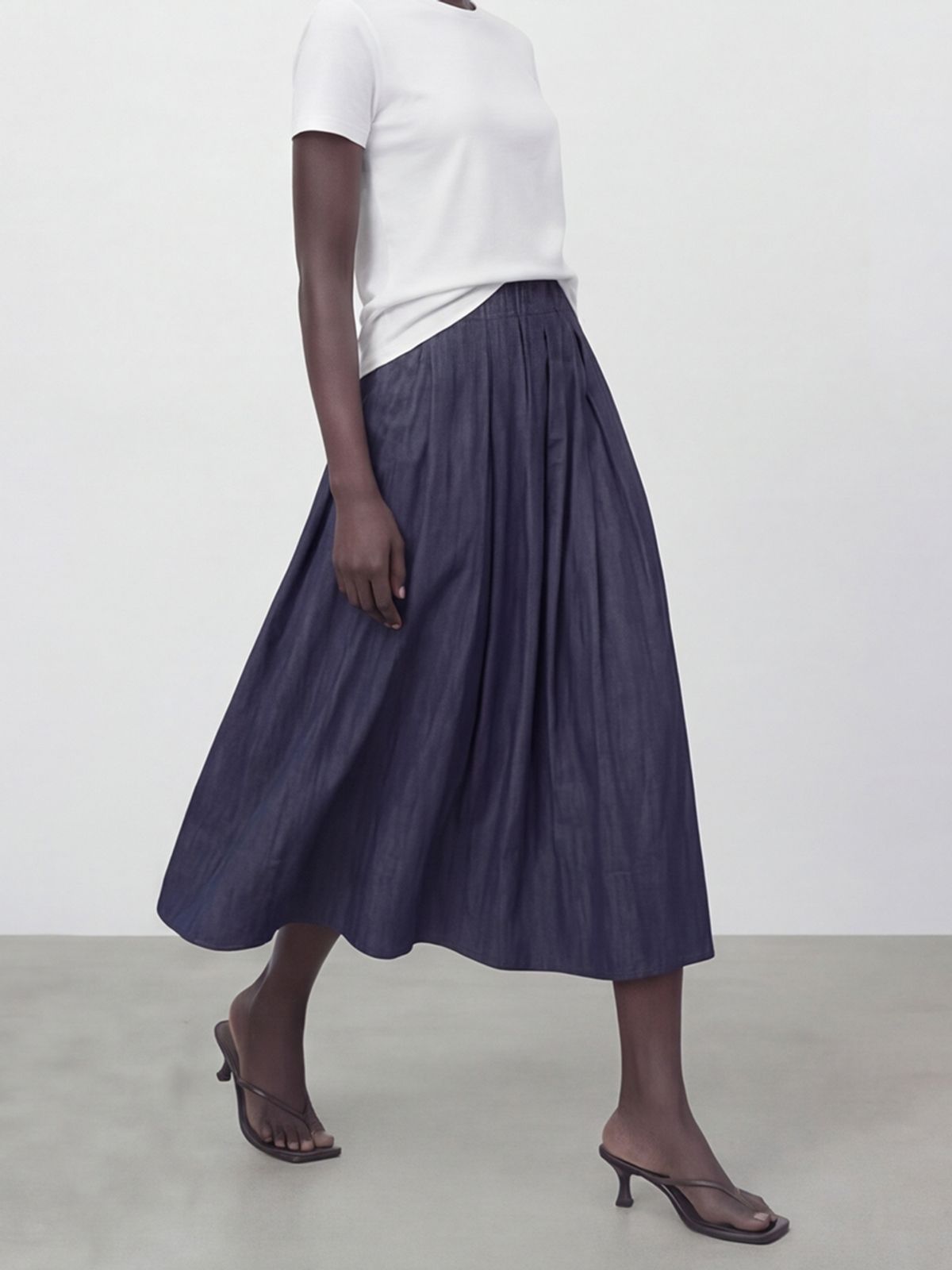아쿠드(ACUD) Barrel Volume Skirt _Denim