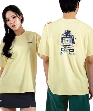 [공용]세미 오버 핏 숏 슬리브 그래픽 티셔츠 26S31