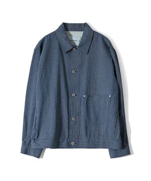 Liverty Denim Check Jacket Navy