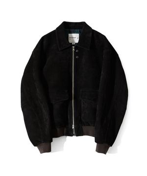 Irish Suede Leather Jacket Black