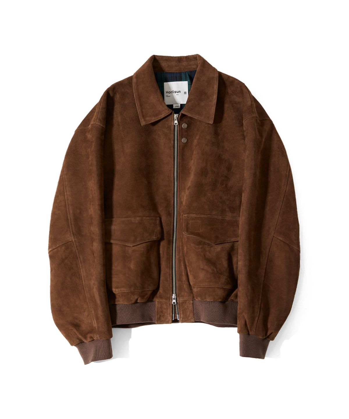 홀리선(HORLISUN) Irish Suede Leather Jacket Cognac