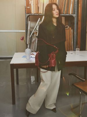 [정려원 착용] Curve Seam Wide Denim SJ6SL618_2color