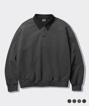 레이지 필드 피그먼트 카라 맨투맨 다크그레이 ISMT4743