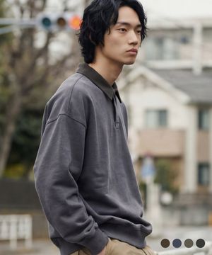 레이지 필드 피그먼트 카라 맨투맨 스톤네이비 ISMT4743