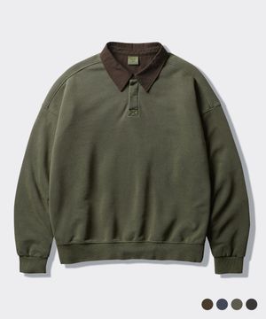 레이지 필드 피그먼트 카라 맨투맨 카키 ISMT4743