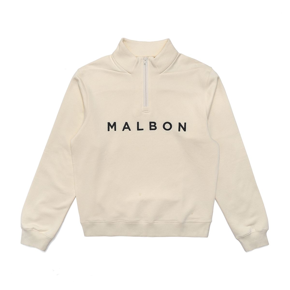 말본 골프(MALBON GOLF) [LEGACY Collection] Spindle 1/4 반집업 티셔츠 IVORY