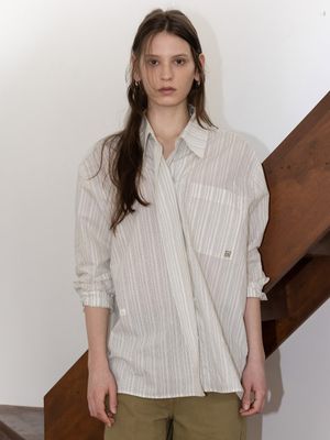 Convertible Two-Way Stripe Shirt SW6SB633_2color