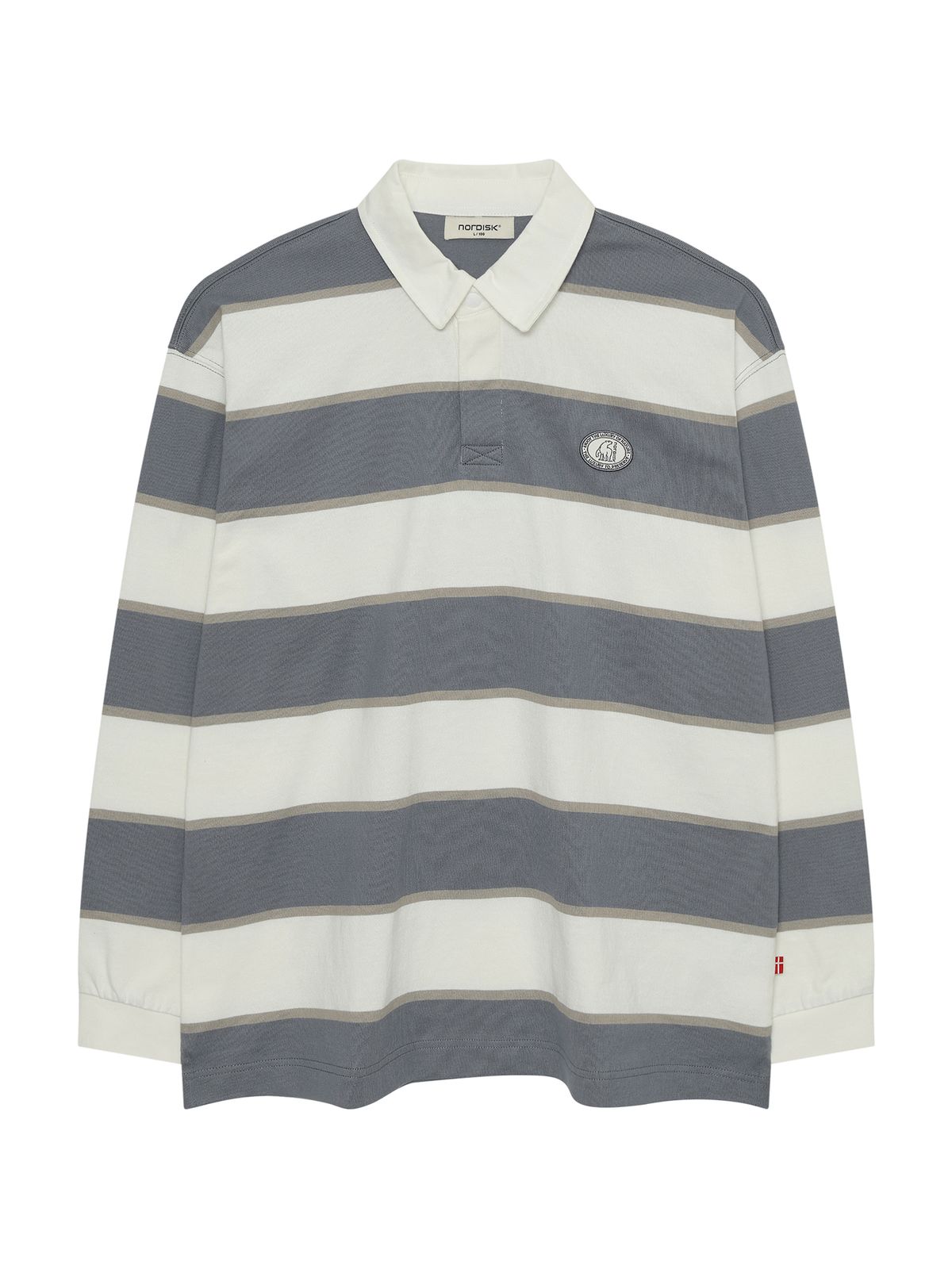 노르디스크(NORDISK) 프레피 럭비 폴로 긴팔 티셔츠 - U_SMOKEY BLUE