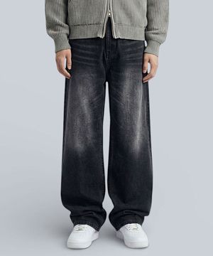 시몽 벌룬 와이드 워싱 데님 팬츠 4 Color [ANBD_8003]