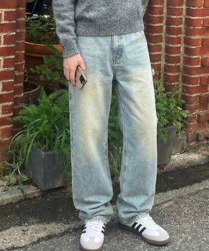 소렌 카펜더 벌룬 와이드 워싱 데님 팬츠 4 Color [ANBD_8023]