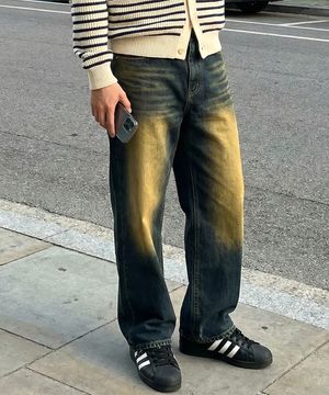 노르 워싱 와이드 데님 팬츠 6 Color [ANBD_8002]