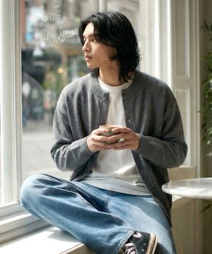 제렌 라운드넥 버튼 니트 가디건 4 Color [ANBG_2001]