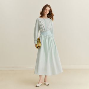 YY_Waist design mint dress