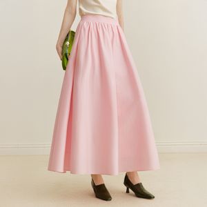 YY_Elastic waist a-line skirt_3color