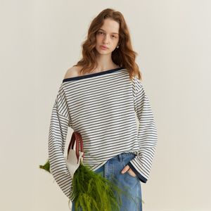 YY_Shoulder striped long top