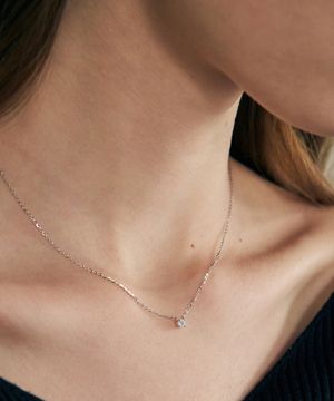 [모이사나이트/실버925] 센느 목걸이 / STJ-NA1705WG