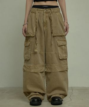 [0124] 아일렛 벨트 카고 팬츠 - 베이지