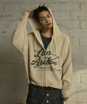 [0119] 스타 로고 니트 집업 후디 - 크림