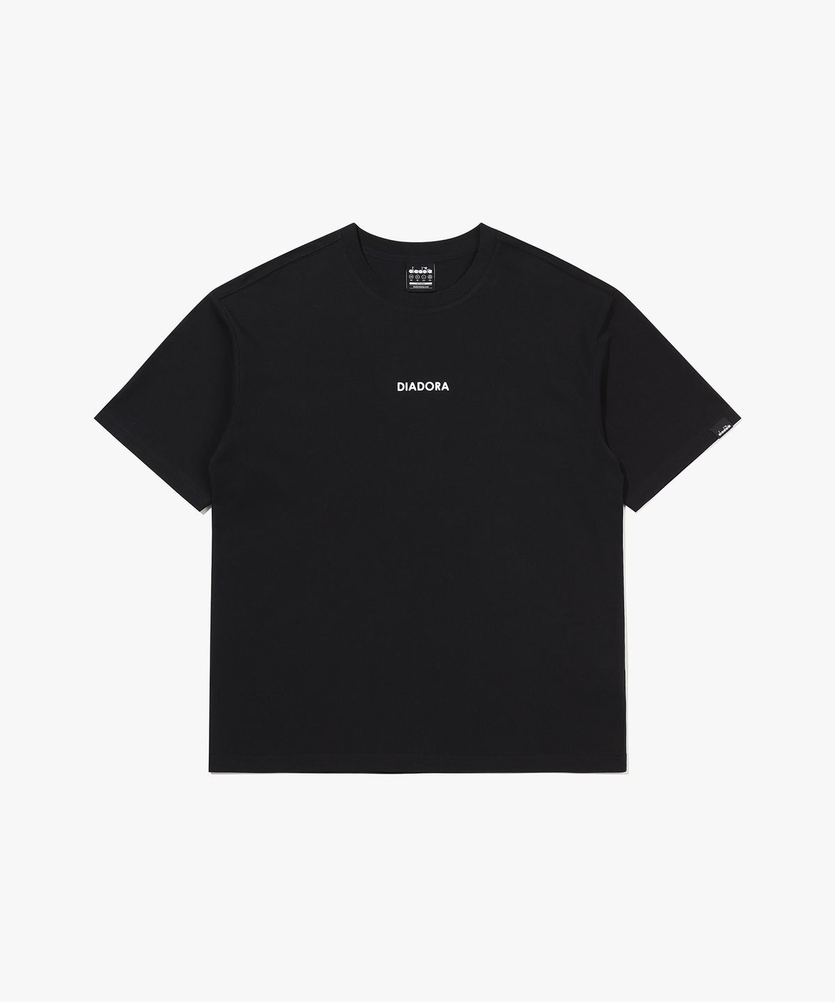 디아도라(diadora) 리피트 반팔 티셔츠 BLACK