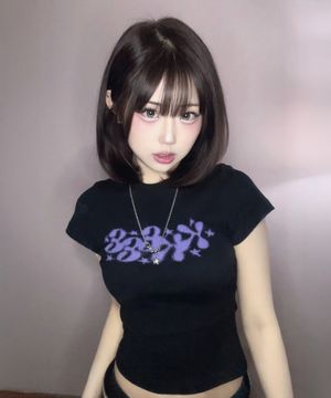 스프레이 트윙클 슬림 반팔티(2color)