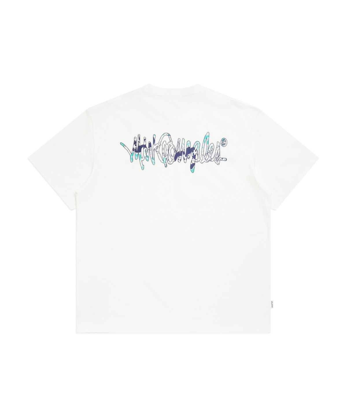 마크곤잘레스(MARK GONZALES) 패턴 넥스트 사인 로고 반팔 티셔츠 - WHITE