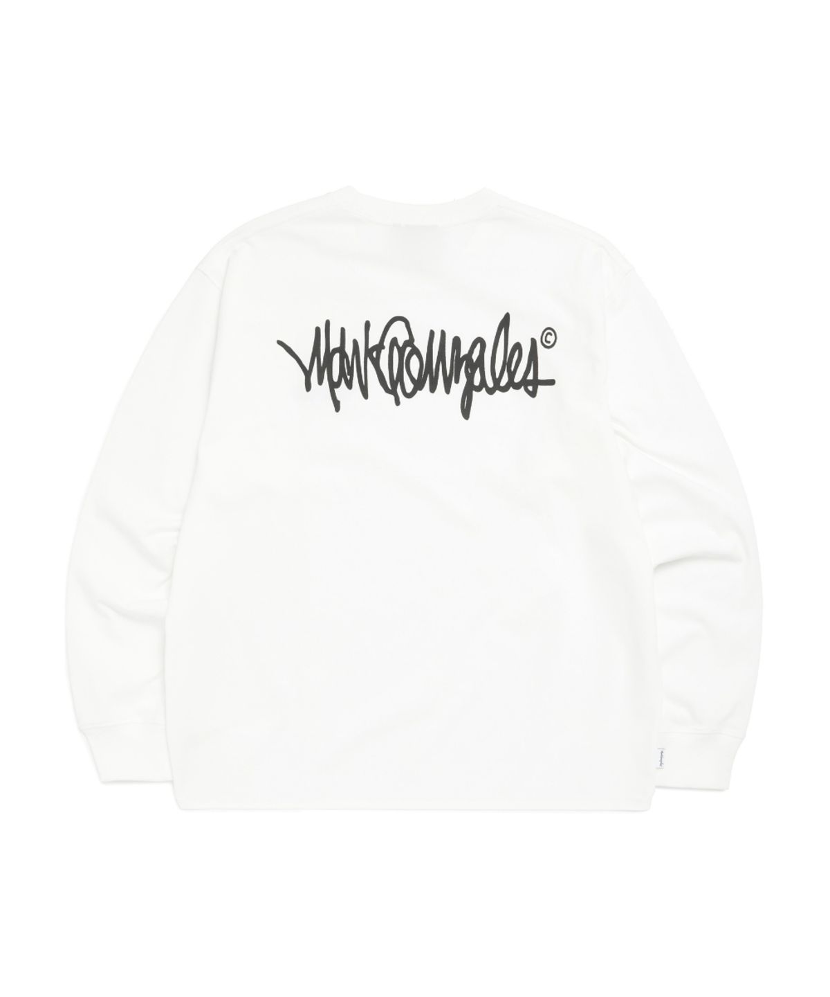 마크곤잘레스(MARK GONZALES) 넥스트 사인 로고 긴팔 티셔츠 - WHITE