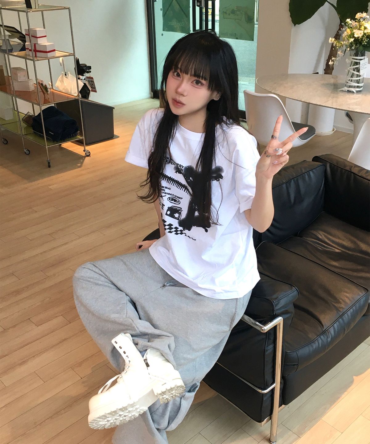 케이케이이이이(KKEEE) 스케이터 케이 오버핏 반팔티(2color)