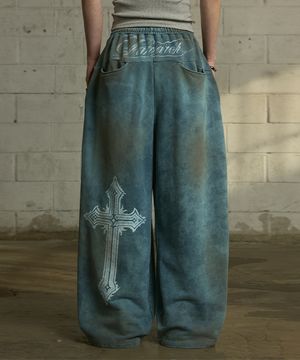 [0113] 빈티지 워시드 와이드 스웨트 팬츠 - 더스티 틸