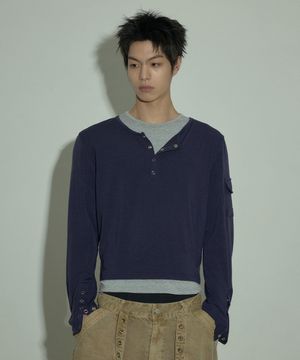 [0105] 레이어드 헨리넥 롱슬리브 - 네이비