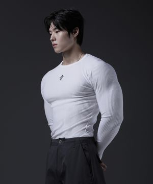 노블 래글런 롱슬리브 긴팔 티셔츠 [화이트]