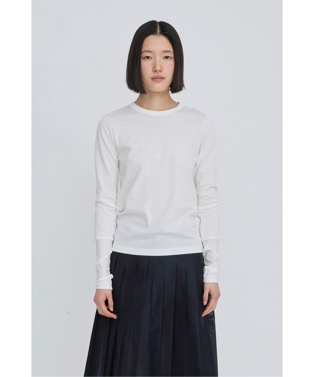 래코드(RECODE) Back Garment Patch Long Top RQTAS26517WHX
