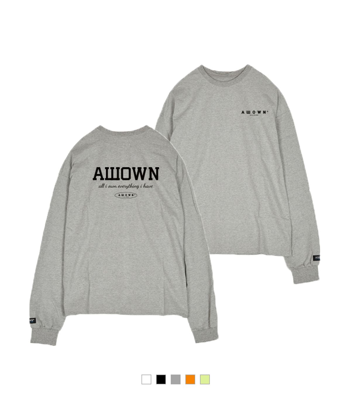 올라온(ALLIOWN) A/L ALLIOWN I HAVE 라벨 긴팔티셔츠 (SAL2-4AL09)