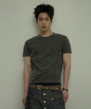 [0095] LAN 스타 로고 피그먼트 티셔츠 - 차콜