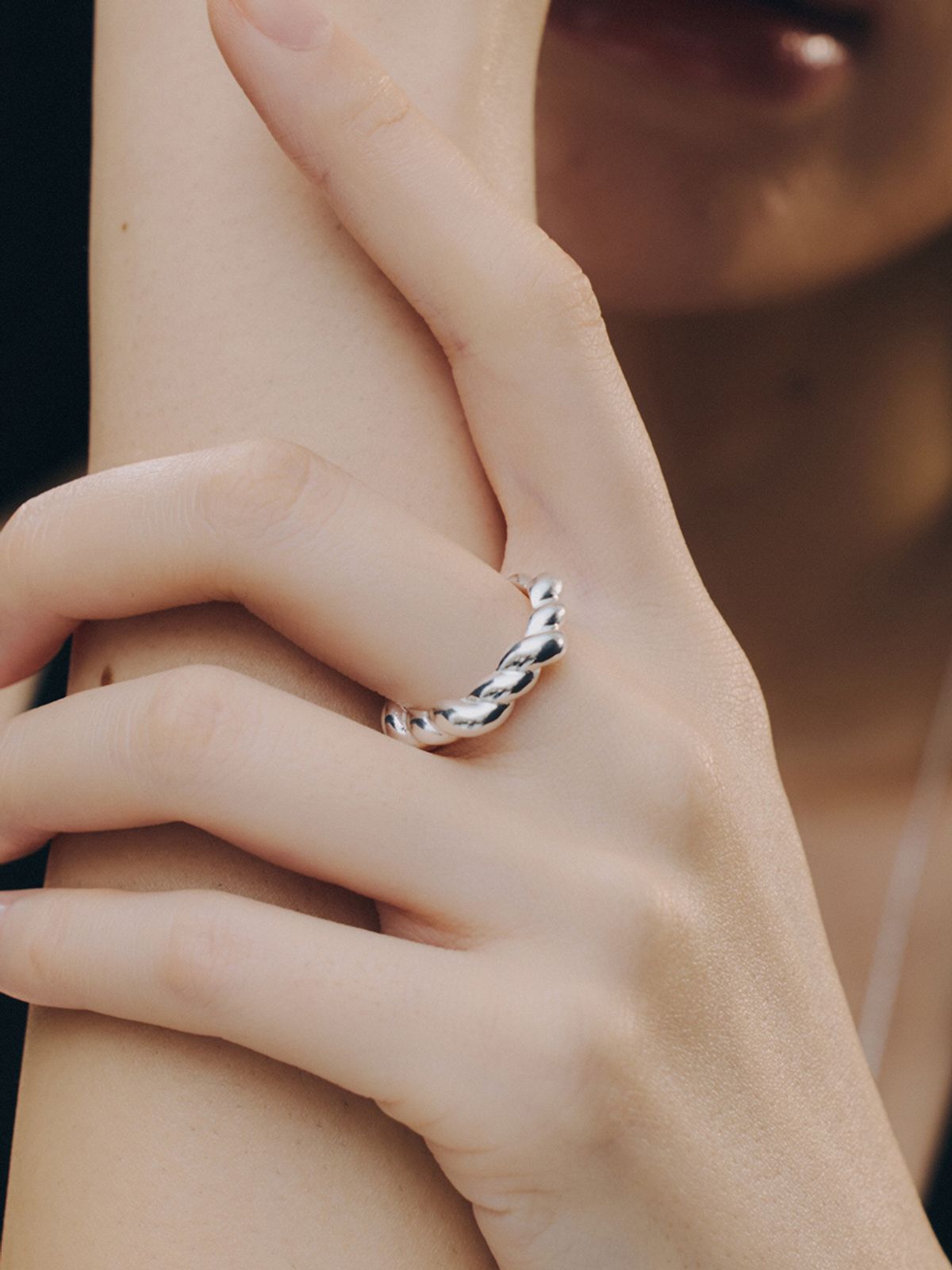 이너프(ENUFF) (silver 925) Twisted donut ring