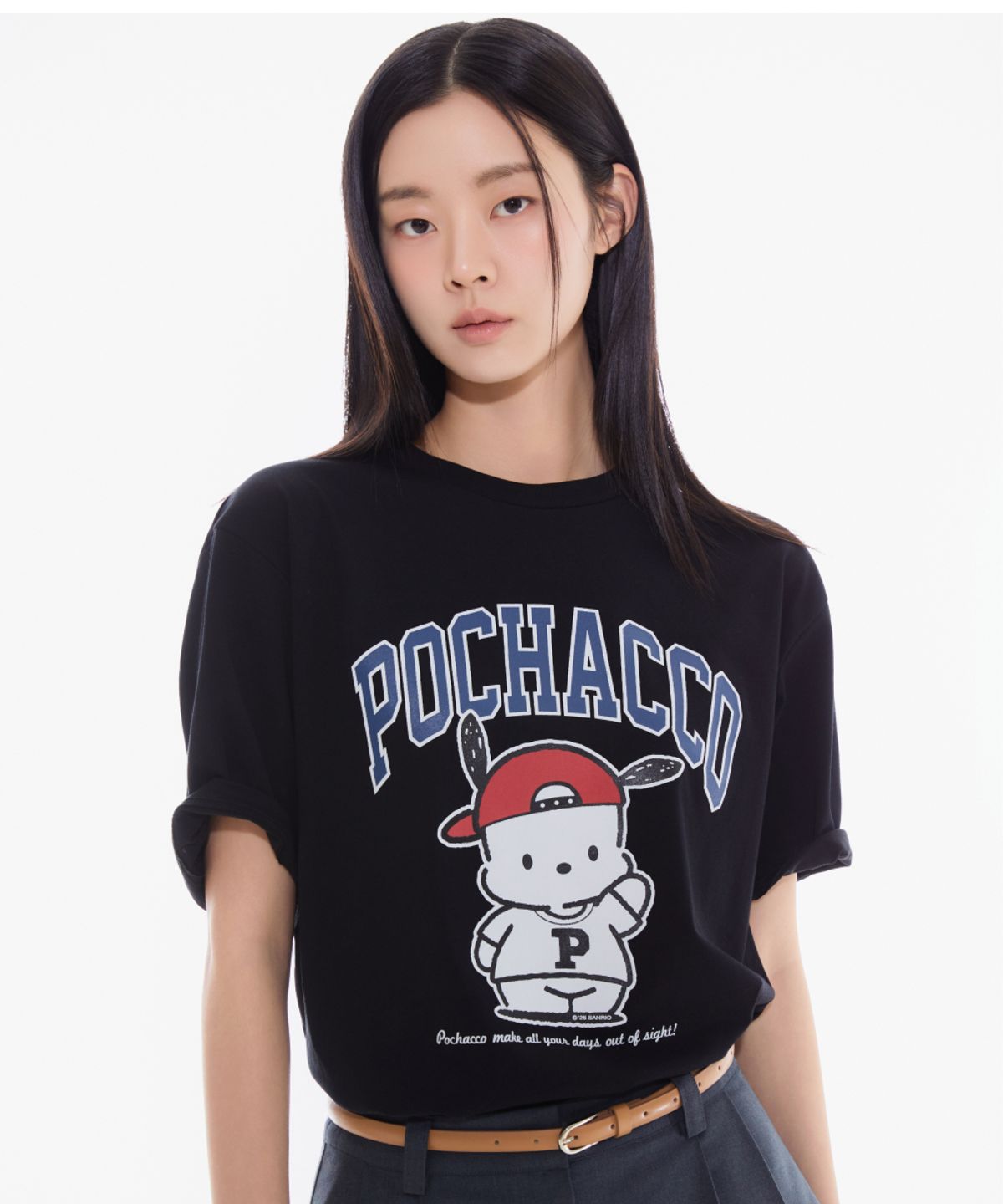 스파오(SPAO) [산리오캐릭터즈] 반팔 티셔츠(BLACK)_SPRLG25U05