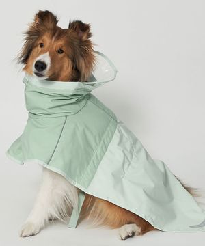 중형견 대형견 강아지 아웃도어 레인코트 민트
