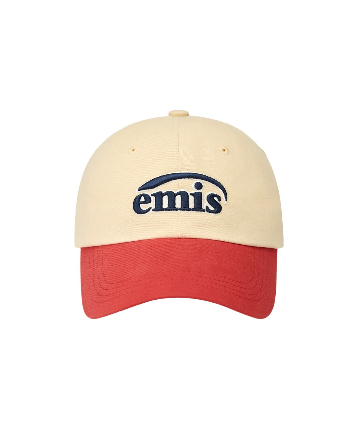 이미스(EMIS) DUO LOGO TWO TONE BALL CAP-BEIGE