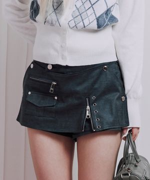 Charcoal Biker layer shorts