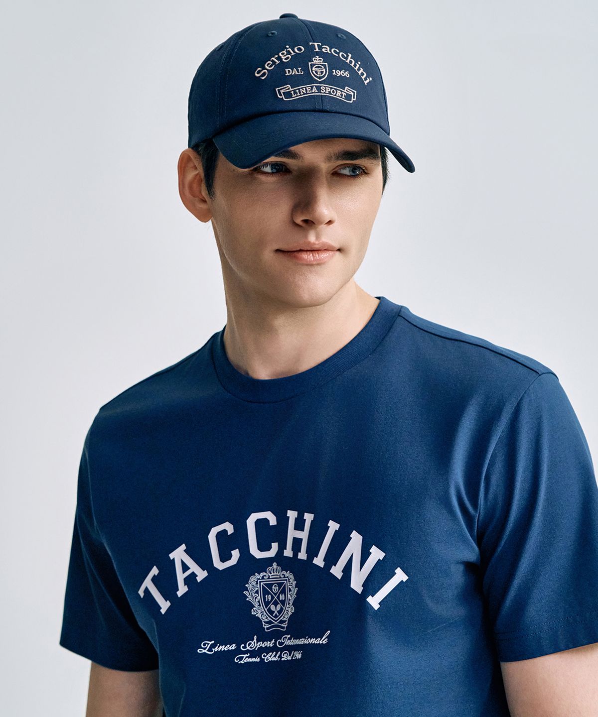 세르지오 타키니(SERGIO TACCHINI) U 클래식 엠블럼 코튼라이크 볼캡 (Navy)