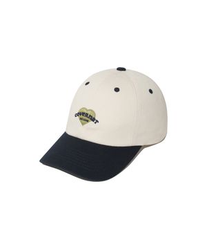 우먼 클로버하트 하트 쿠퍼로고 베이직 스탠다드 핏 볼캡 화이트