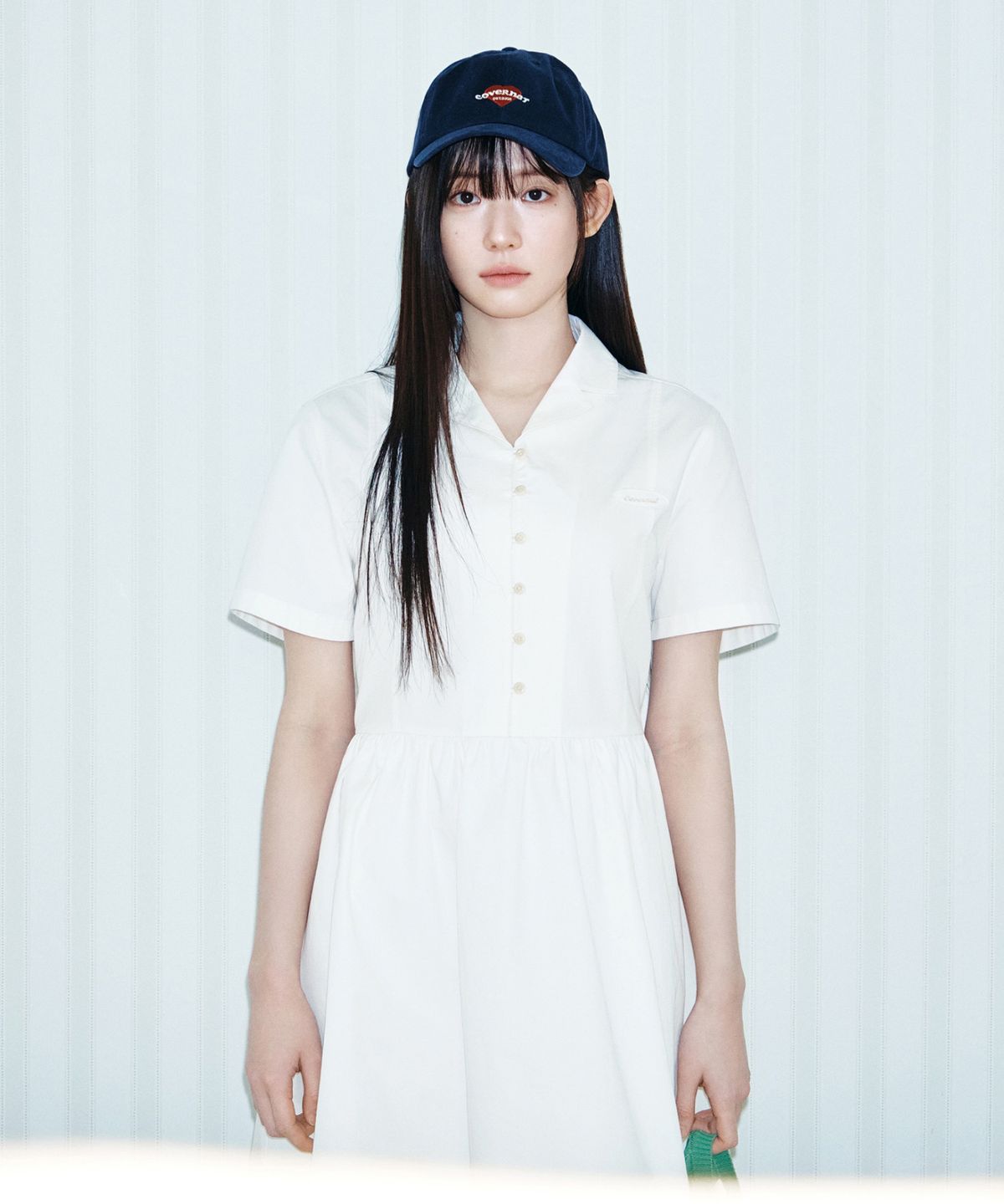 커버낫 우먼(COVERNAT WOMAN) 우먼 카라 하프소매 원피스 아이보리