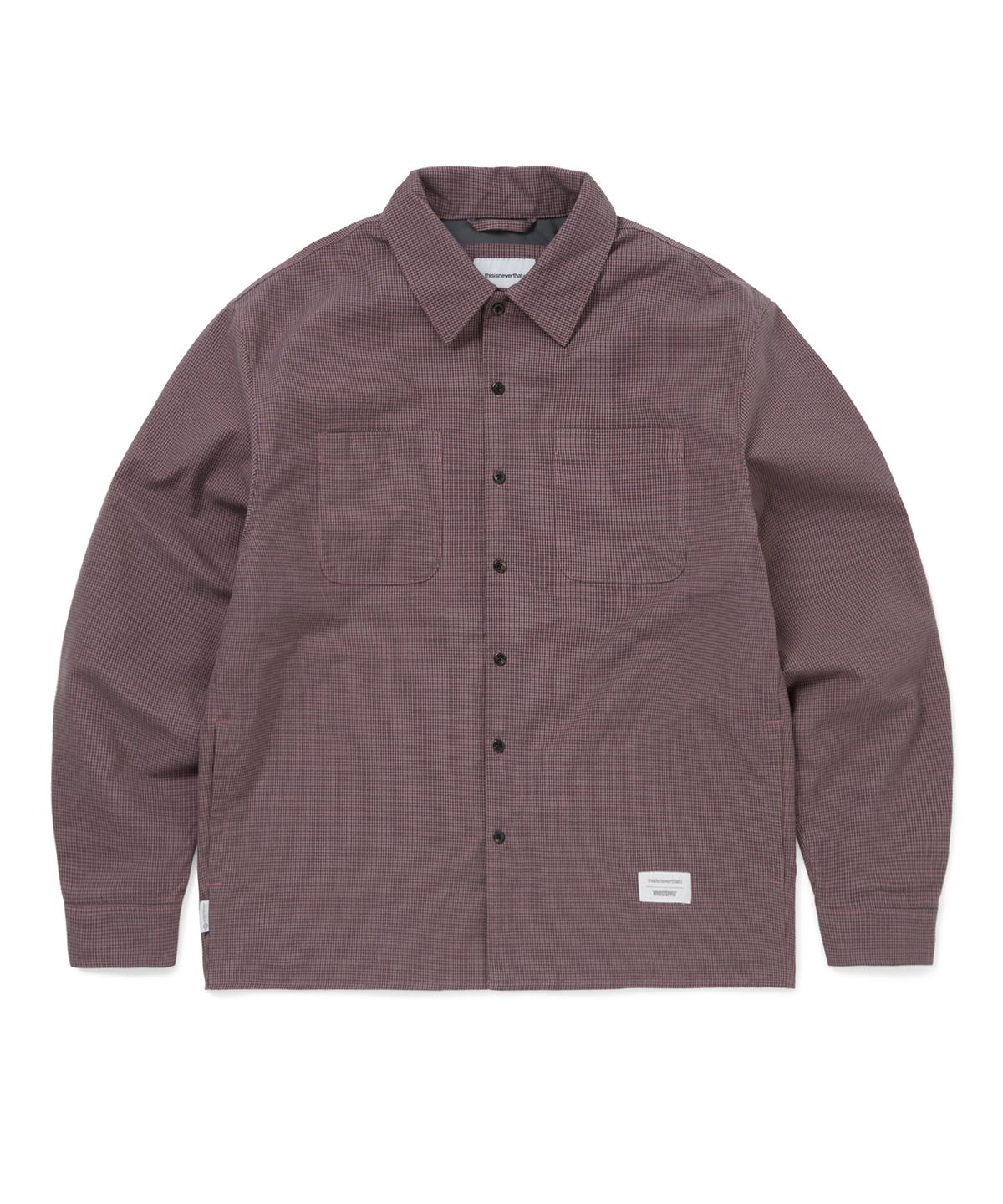 디스이즈네버댓(THISISNEVERTHAT) GORE-TEX WINDSTOPPER Check Shirt Plum