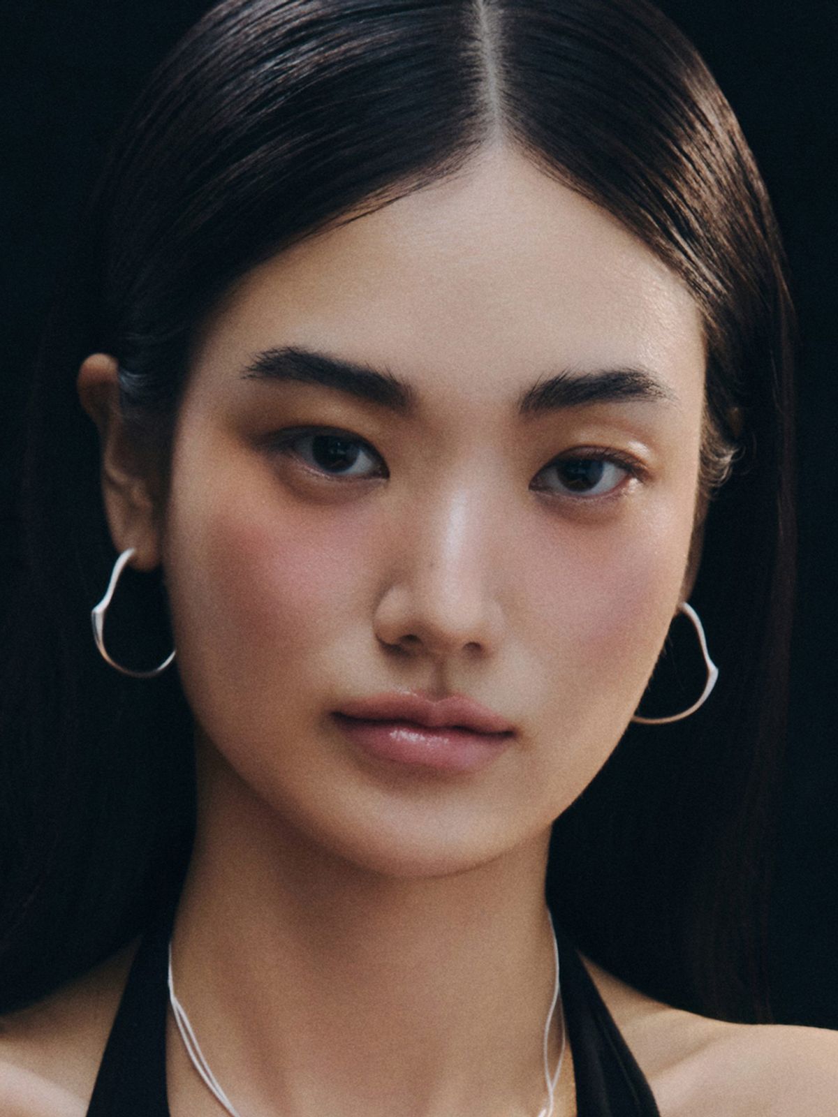 이너프(ENUFF) (silver 925) Melted hoop earring